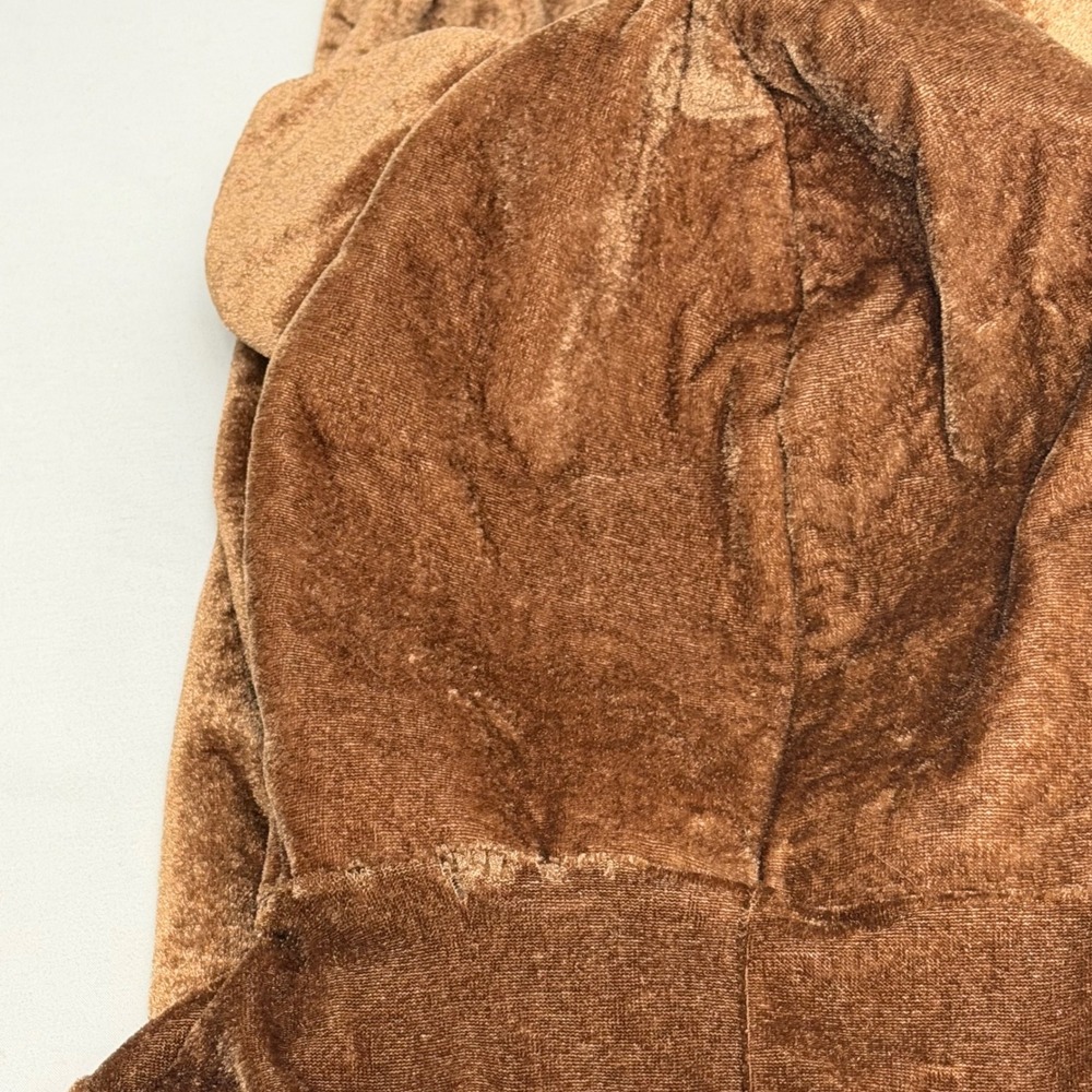 Smiffys Kids Dog Costume Brown Velour Hooded Jumpsuit Size 4-6 Years Halloween - Picture 8 of 8